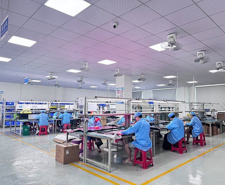 RICOVSUN red light therapy panel factory production workshop