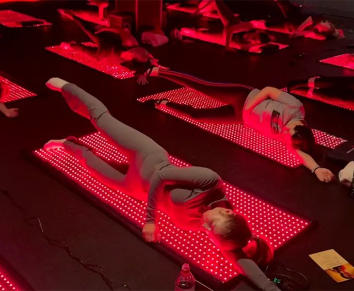 Red light therapy mats for commercial yoga and wellness studio classes