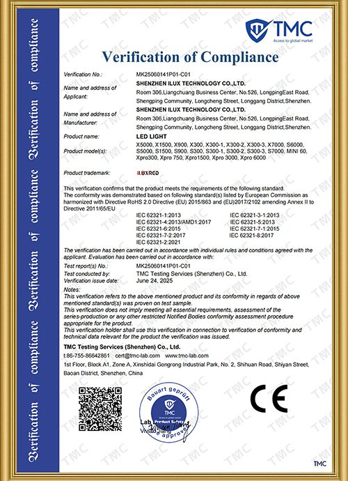 RICOVSUN RoHS Environmental Compliance Certification for Devices