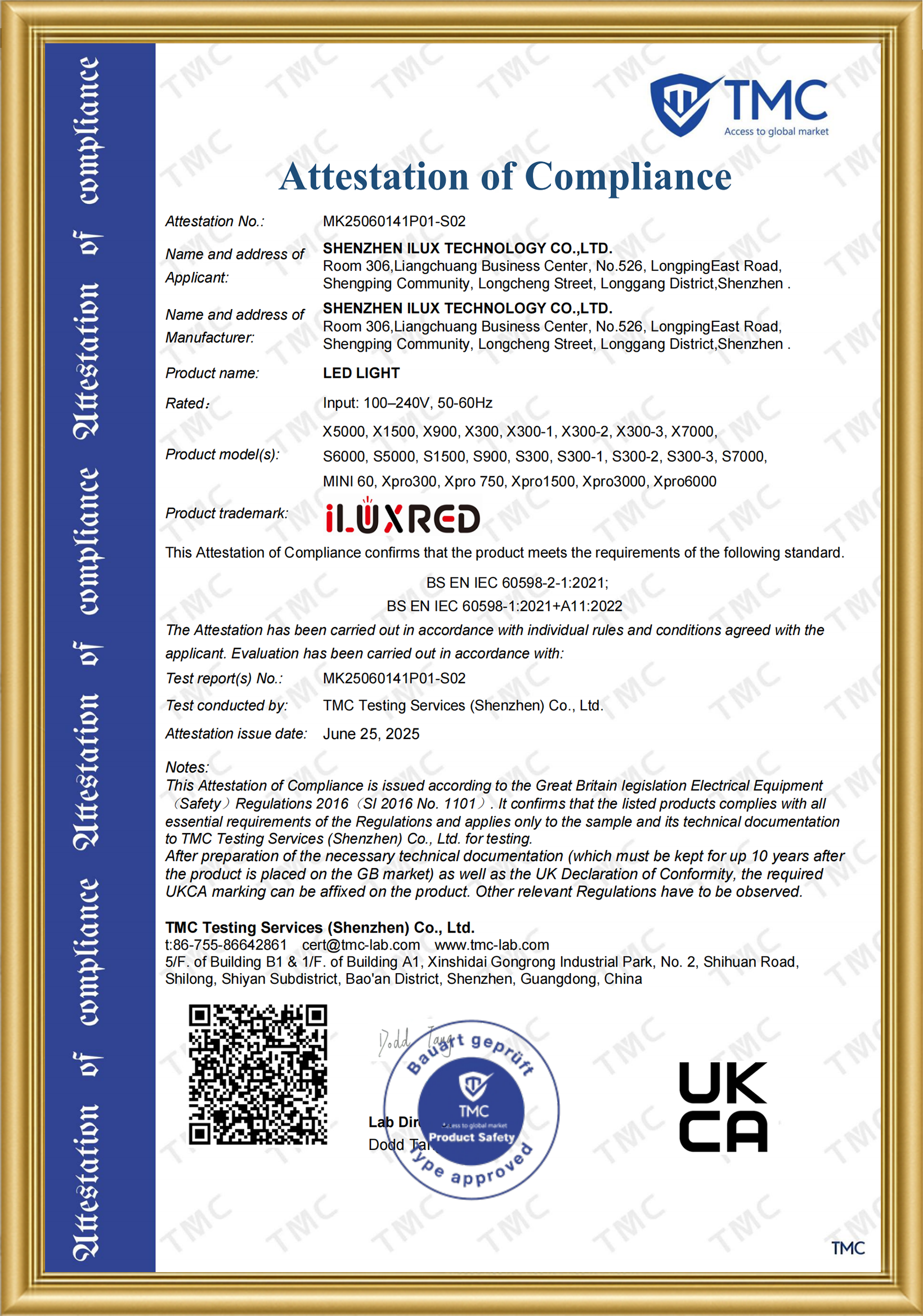 RICOVSUN UKCA Medical Device Compliance Certification