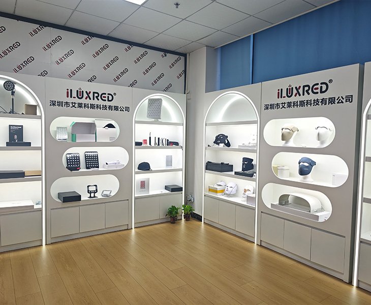 Display of RICOVSUN Red Light Therapy Masks in the Showroom