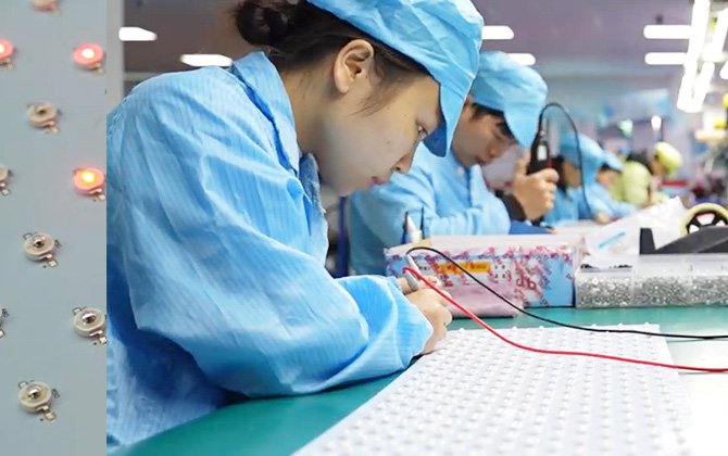 RICOVSUN red light therapy panel manufacturing production line