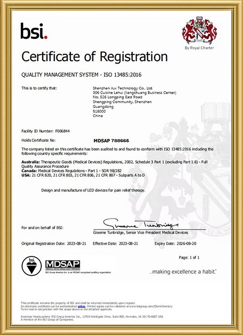 RICOVSUN MDSAP Medical Device Quality Management Certification