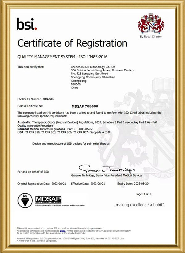 RICOVSUN MDSAP Medical Device Quality Management Certification