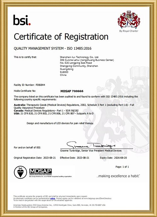 RICOVSUN MDSAP Medical Device Quality Management Certification
