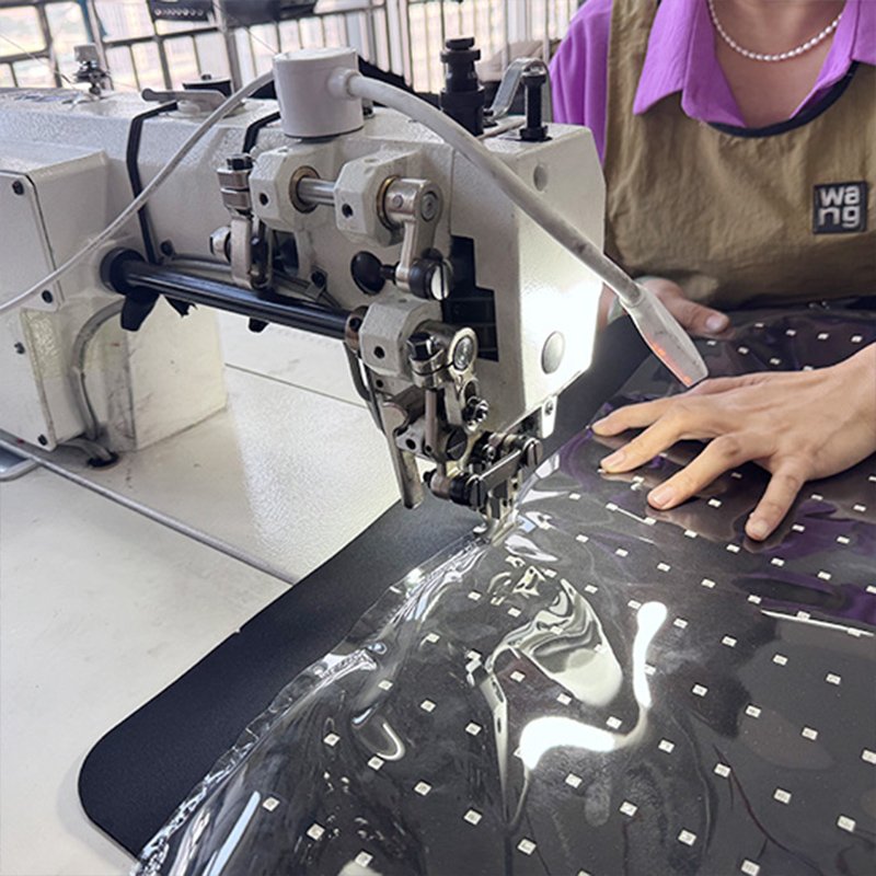 Red light therapy blanket and sleeping bag sewing production line