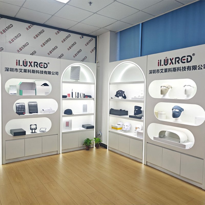 RICOVSUN red light therapy mask showroom and sample display